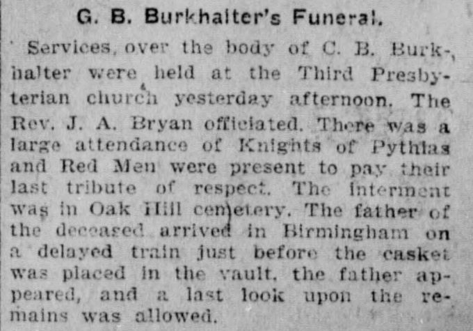 G.B. Burkhalter obituary